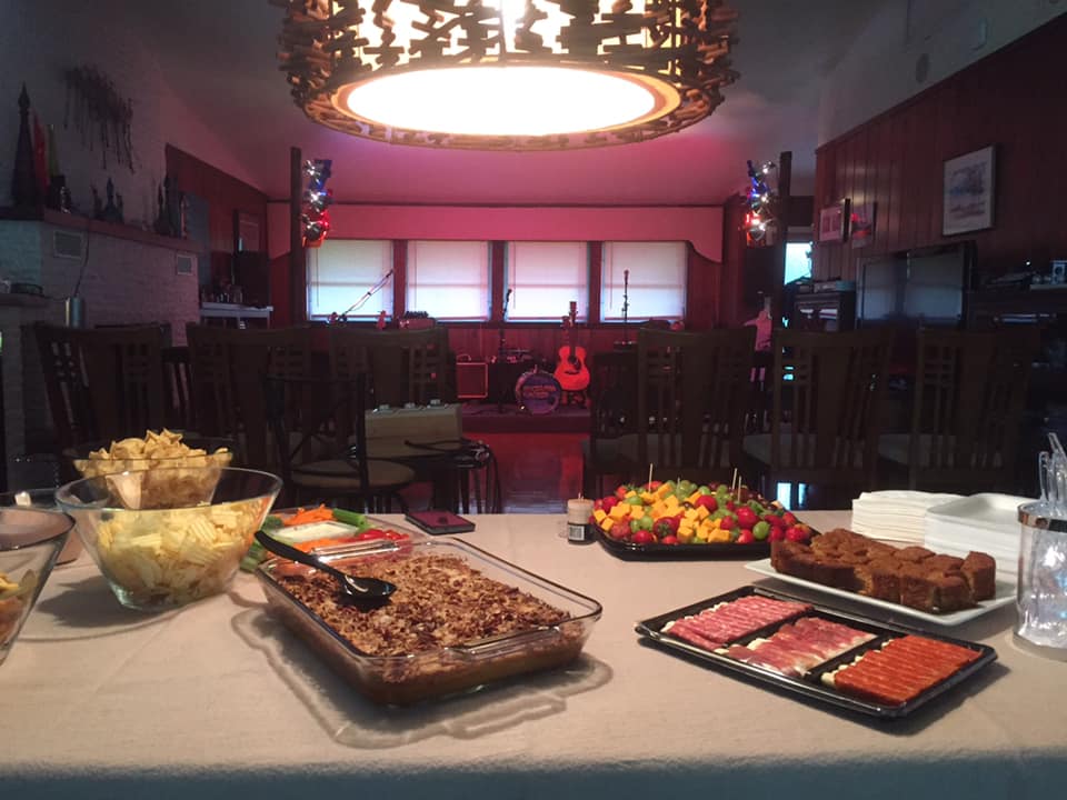 food buffet arranged for guests